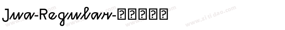 Jua-Regular字体转换