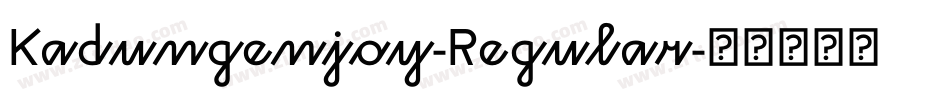 Kadungenjoy-Regular字体转换