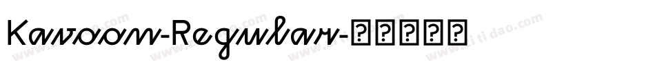 Kavoon-Regular字体转换