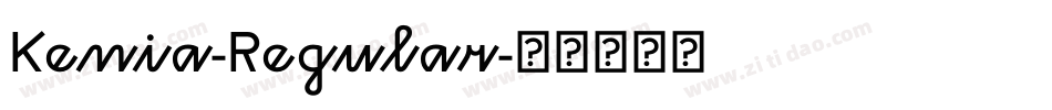 Kenia-Regular字体转换