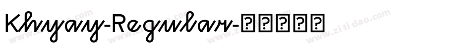 Khyay-Regular字体转换
