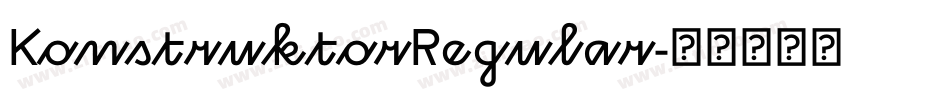 KonstruktorRegular字体转换