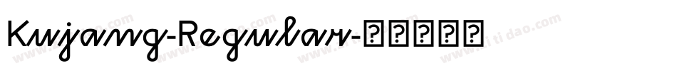 Kujang-Regular字体转换