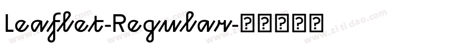 Leaflet-Regular字体转换