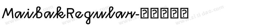 MaibakRegular字体转换