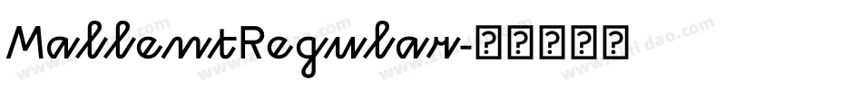 MallentRegular字体转换