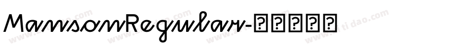 MansonRegular字体转换