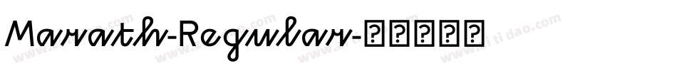 Marath-Regular字体转换