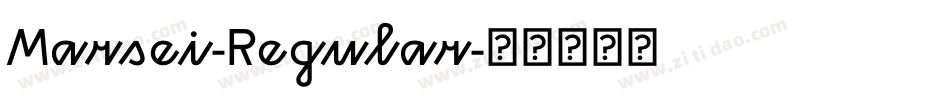 Marsei-Regular字体转换