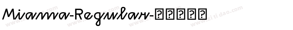 Miama-Regular字体转换