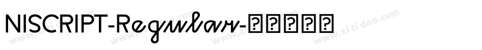 NISCRIPT-Regular字体转换
