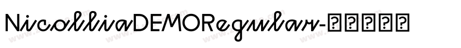 NicolliaDEMORegular字体转换