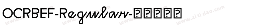OCRBEF-Regular字体转换