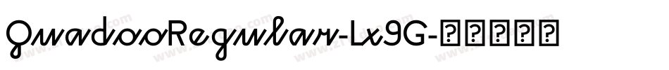 QuadooRegular-Lx9G字体转换