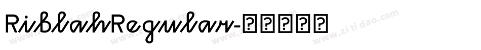 RiblahRegular字体转换