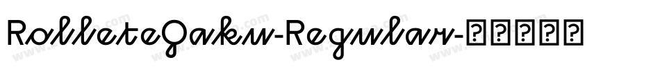 RolleteQaku-Regular字体转换