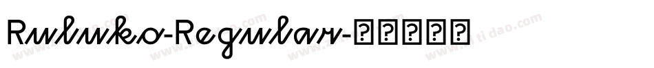 Ruluko-Regular字体转换
