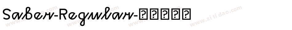 Saber-Regular字体转换