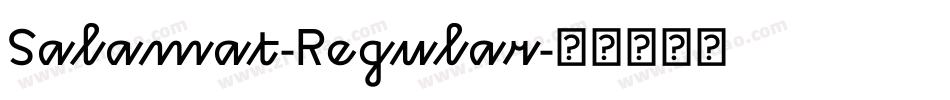 Salamat-Regular字体转换