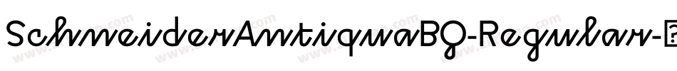 SchneiderAntiquaBQ-Regular字体转换