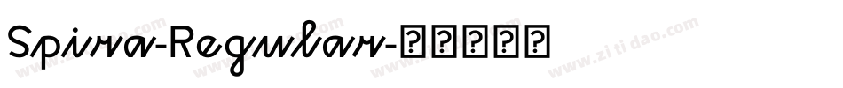 Spira-Regular字体转换