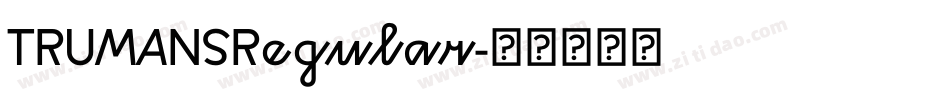 TRUMANSRegular字体转换