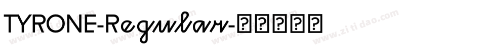 TYRONE-Regular字体转换