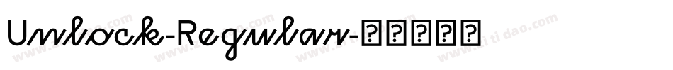Unlock-Regular字体转换