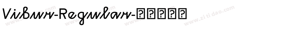 Vibur-Regular字体转换