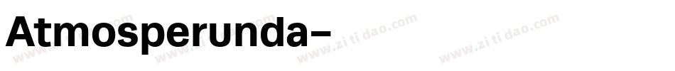 Atmosperunda字体转换