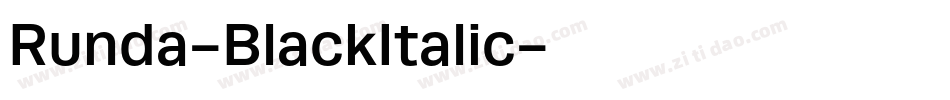 Runda-BlackItalic字体转换