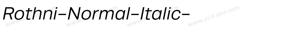 Rothni-Normal-Italic字体转换