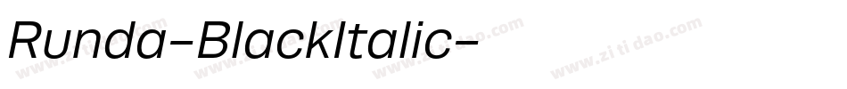 Runda-BlackItalic字体转换