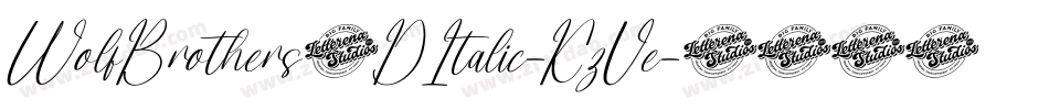 WolfBrothers3DItalic-KzVe字体转换