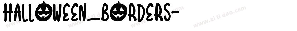 halloween_borders字体转换