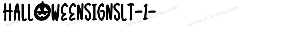halloweensignsLT-1字体转换