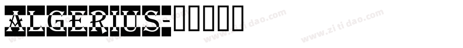 Algerius字体转换
