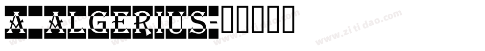 a_Algerius字体转换