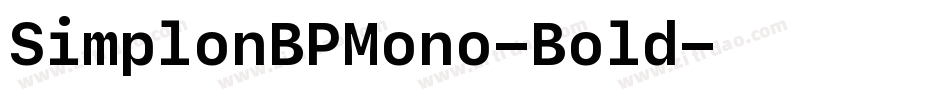 SimplonBPMono-Bold字体转换
