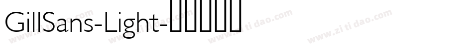 GillSans-Light字体转换