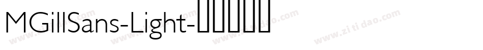 MGillSans-Light字体转换
