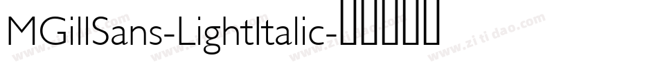 MGillSans-LightItalic字体转换