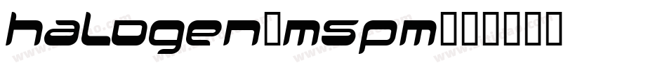 Halogen-m5pm字体转换
