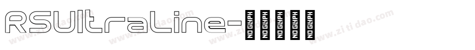 RSUltraLine字体转换