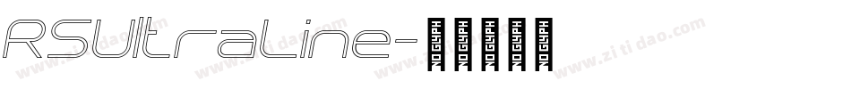 RSUltraLine字体转换