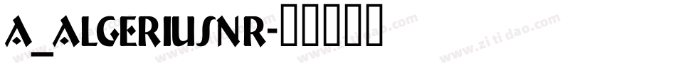a_AlgeriusNr字体转换