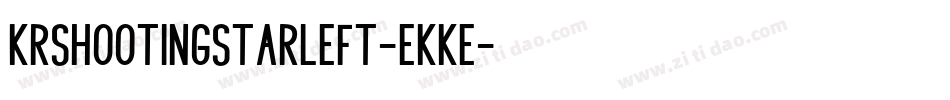 KrShootingStarLeft-eKKe字体转换