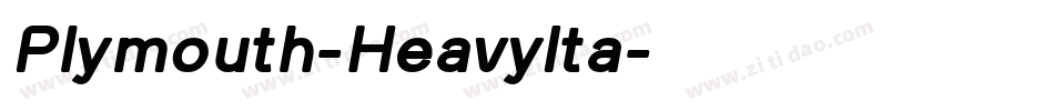 Plymouth-HeavyIta字体转换
