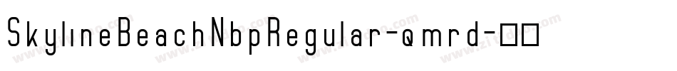 SkylineBeachNbpRegular-qmrd字体转换