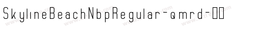 SkylineBeachNbpRegular-qmrd字体转换